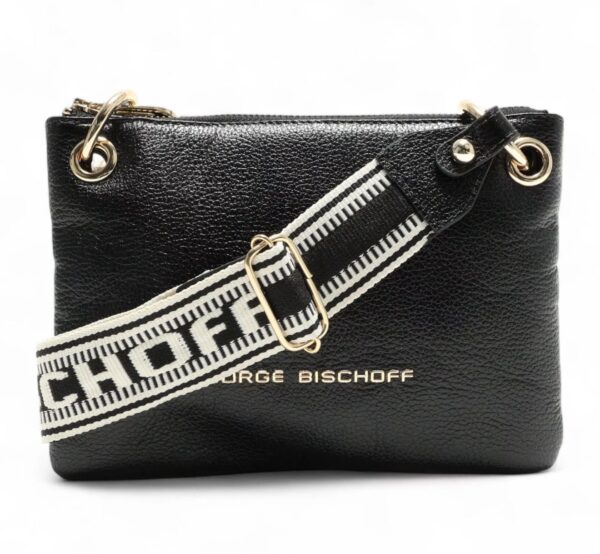 Bolsa Transversal Com Tag. - Preta & Branca - UN