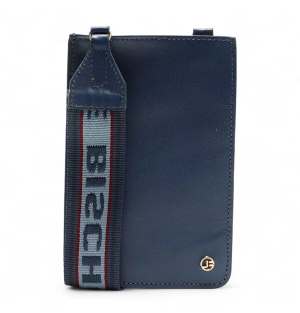 Porta-Celular Em Couro. - Azul Marinho. - 18x12xcm - UN