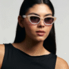 Triton - Óculos de sol Triton Eyewear retrô acetato | Bege com Branco