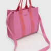 Colcci- Bolsa Tiracolo Alça Dupla Rosa
