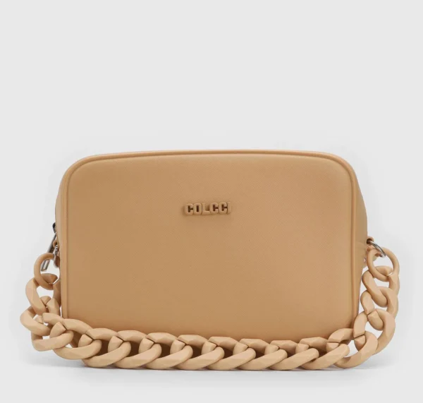 Colcci- Bolsa Transversal Alça Ajustável Bege