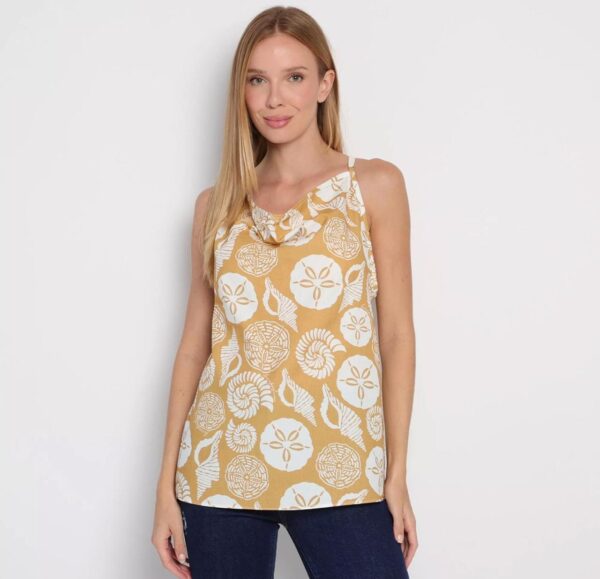 Lança Perfume - Regata Arabescos. - Bege & Off White.