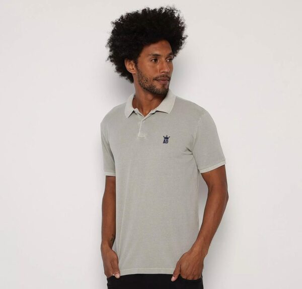 AD - Polo AD Com Bordado | Cinza Claro