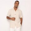 Camisa Hering Listrada. - Bege Claro