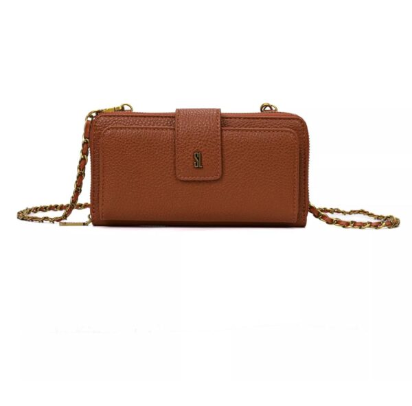 Carteira Texturizada Santa Lolla com Alça - Marrom