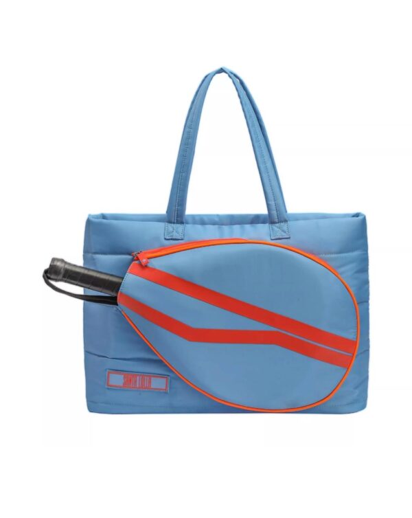 Bolsa Shopper Com Recortes. - Azul & Laranja. - Santa Lolla