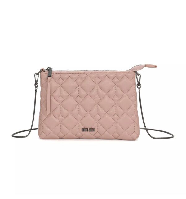 Bolsa De Ombro Em Matelassê. - Rosa Claro