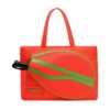 Bolsa Shopper Com Recortes. - Laranja Neon & Verde Limão