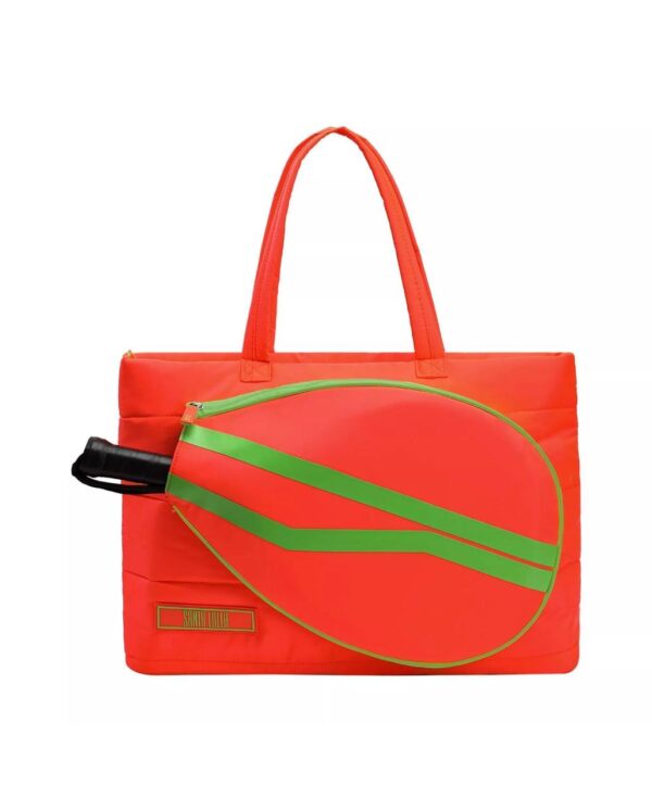 Bolsa Shopper Com Recortes. - Laranja Neon & Verde Limão