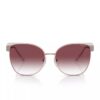 Óculos De Sol Arredondado. - Rosê Gold & Bordô - 57