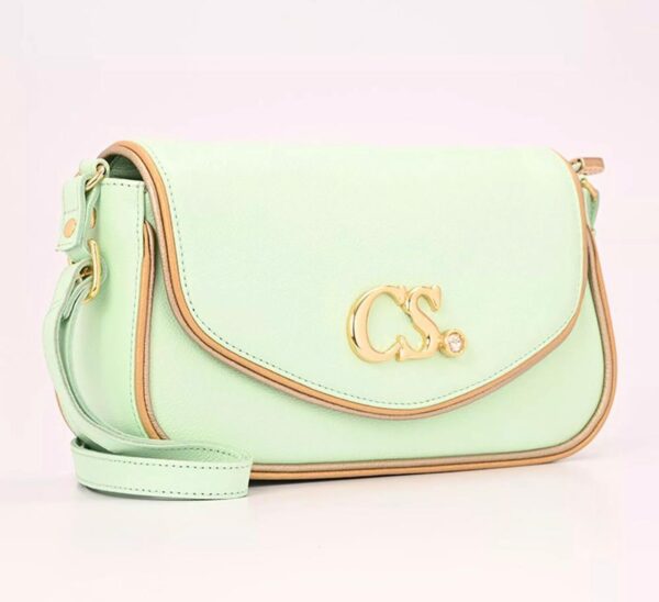 Carmen Steffens - Bolsa Transversal Em Couro | Verde Água