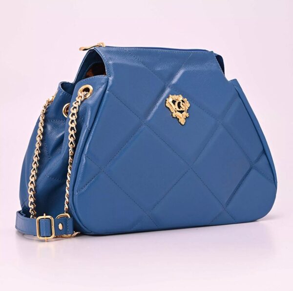 Carmen Steffens - Bolsa Transversal Em Couro | Azul Royal