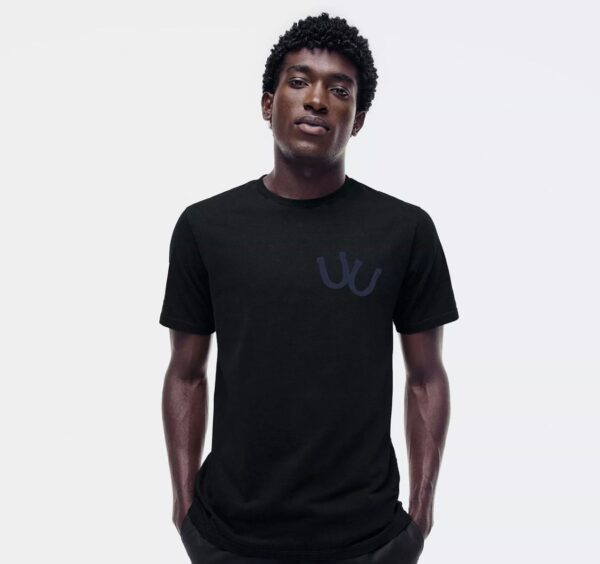 HERING - Camiseta Ferraduras. - Preta & Azul