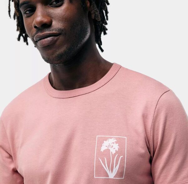 Camiseta Hering Flor. - Rosa Claro & Branca