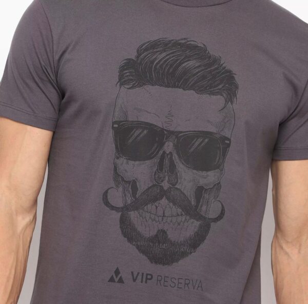 Vip Reserva Camiseta Caveira. - Cinza Escuro