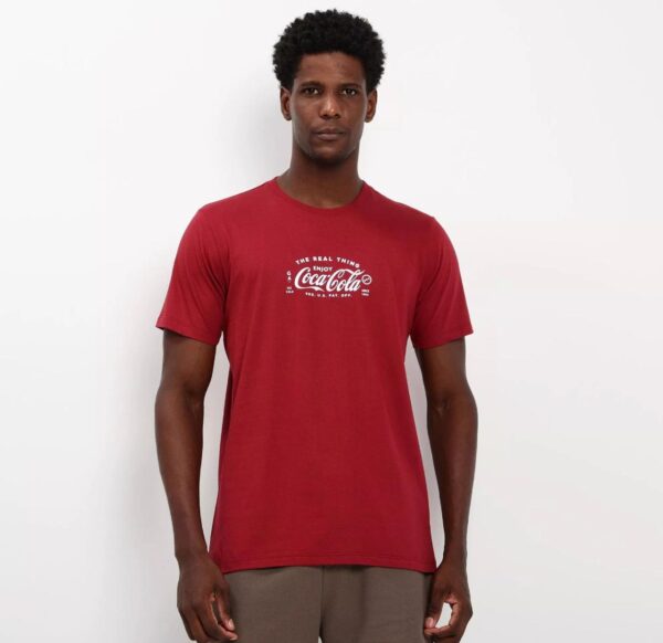 Coca-Cola - Camiseta Com Inscrições | Vermelho