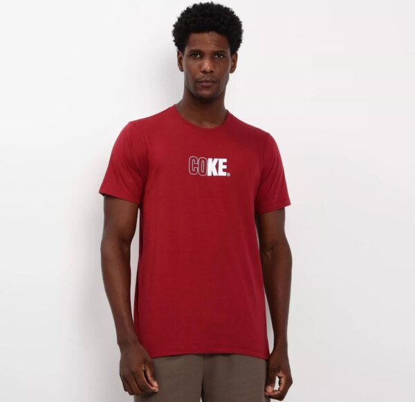 Coca-Cola - Camiseta Com Inscrições | Vermelho