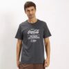 Coca-Cola - Camiseta Com Inscrições | Cinza