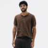 Polo Hering Texturizada - Marrom Escuro
