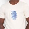 Camiseta Hering Com Linho - Azul Claro & Off White