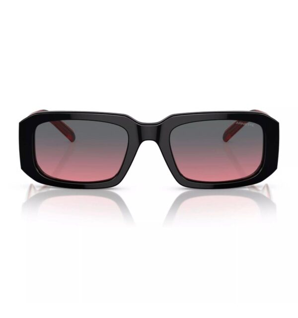 Óculos De Sol Retangular. - Preto & Vermelho - 53