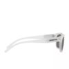 Óculos De Sol Retangular. - Branco & Cinza Escuro - 54