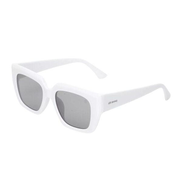 Le Bains Paris - Óculos De Sol Quadrado | Branco & Preto