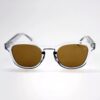 Le Bains Paris - Óculos De Sol Arredondado | Cinza & Marrom