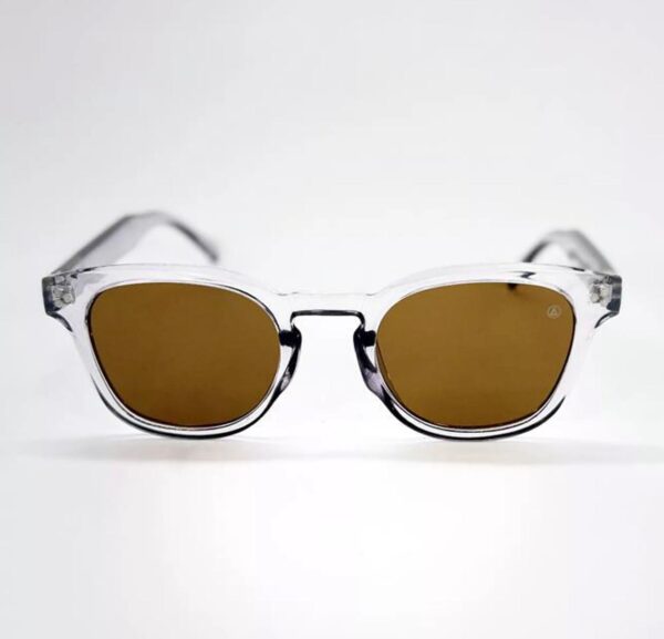 Le Bains Paris - Óculos De Sol Arredondado | Cinza & Marrom