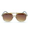 Le Bains Paris - Óculos de Sol Aviador | Marrom Claro & Marrom