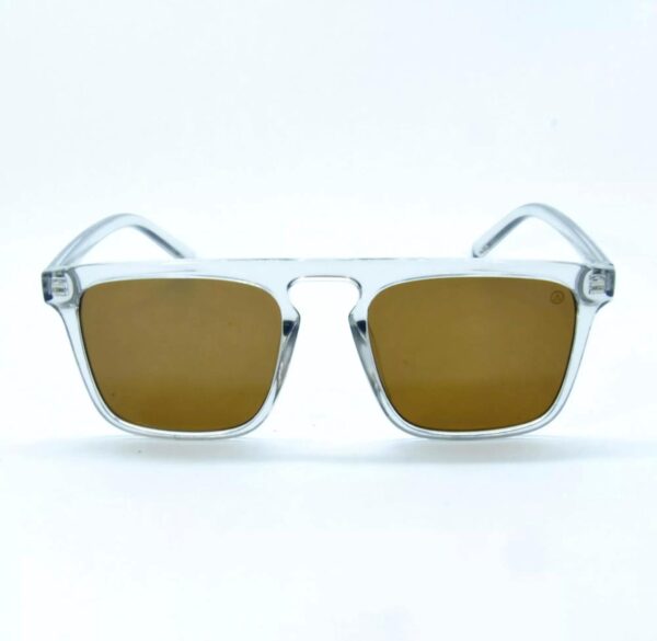 Les Bains Paris - Óculos de Sol Quadrado | Incolor & Bege Escuro