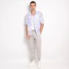 Zara - Camisa Com Inscrições. - Lilás & Off White.