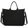 Star Shop - Bolsa Feminina Transversal Tote De Lona Ombro Grande Preto