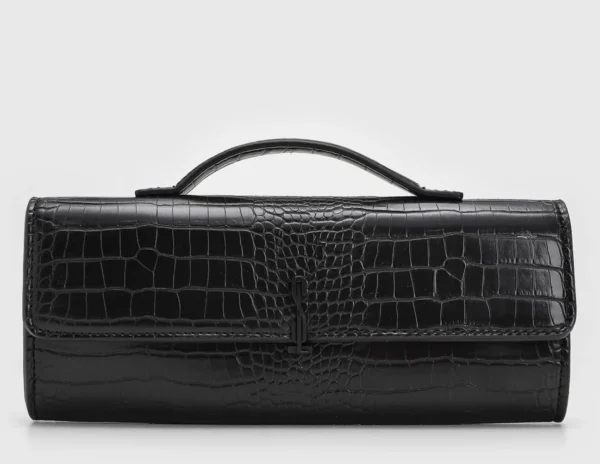 Bolsa Tiracolo Santa Lolla Croco Preta