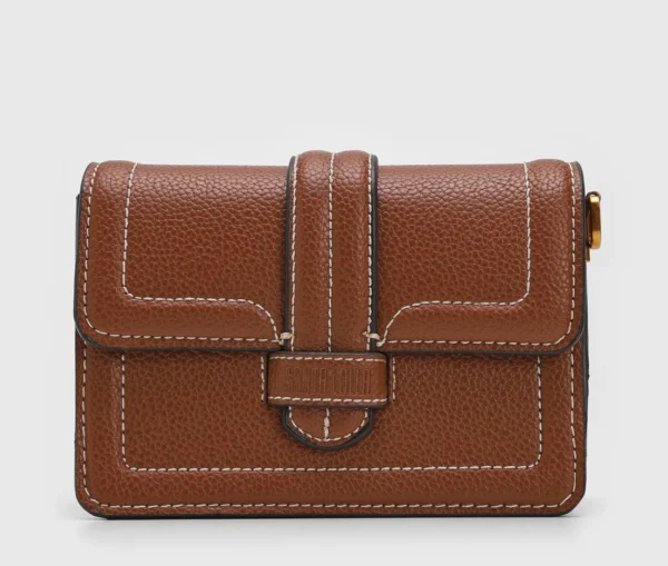 Bolsa Tiracolo Santa Lolla Pesponto Caramelo