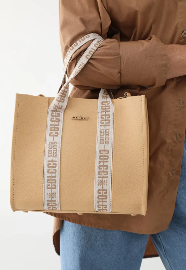 Colcci - Bolsa Tiracolo Alça Dupla Bege