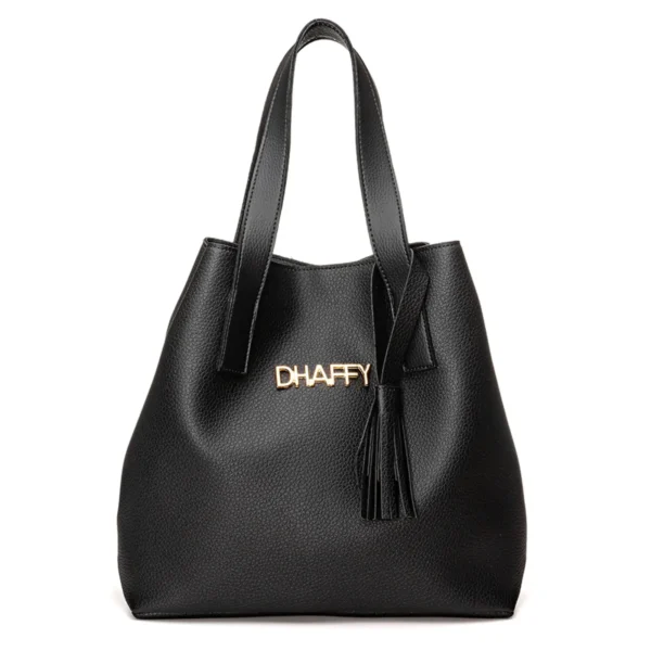 Dhaffy - Bolsa Feminina Grande Saco/Sacola Alça de Ombro Preto
