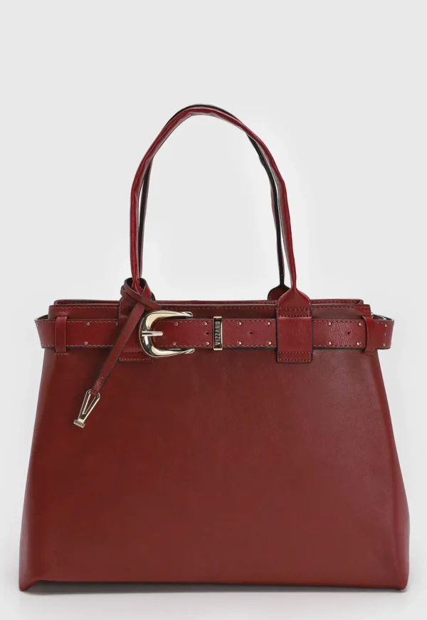 Vizzano - Bolsa Feminina Grande Cinto Decorativo Vinho