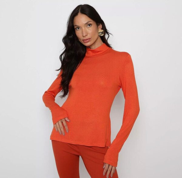 Blusa Básica. - Laranja. - Forum
