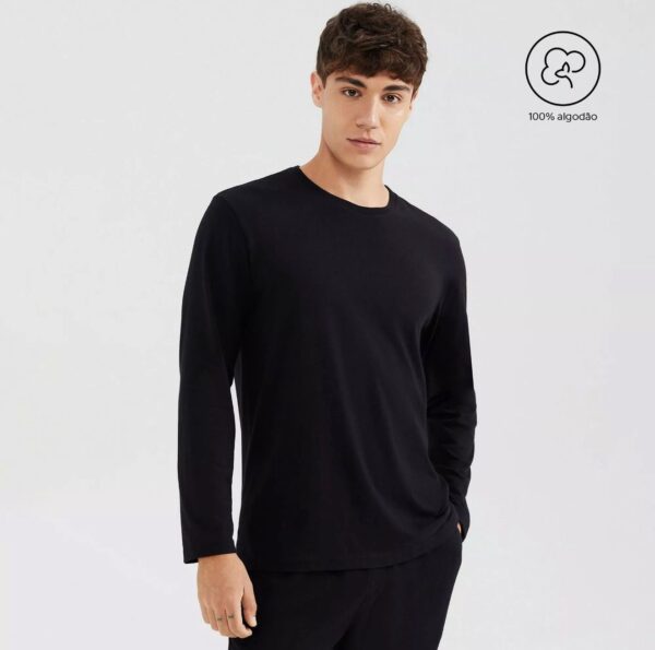 Camiseta Lisa. - Preta