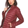 Jaqueta Puffer. - vinho. - HERING