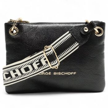 Bolsa Transversal Com Tag. - Preta & Branca - UN