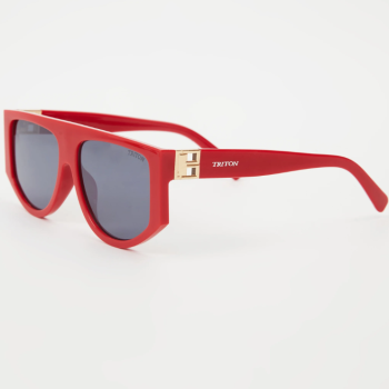 Triton - Óculos de sol Eyewear retrô acetato | Vermelho