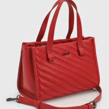 Colcci- Bolsa Tiracolo Alça Dupla Vermelha