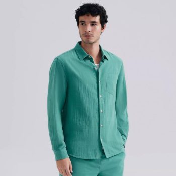 Camisa Hering Texturizada - Verde Água