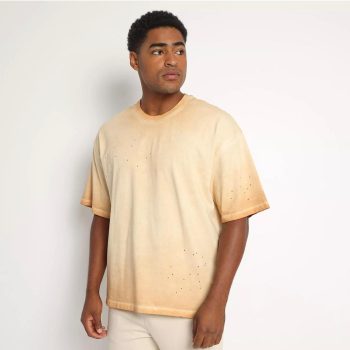 Camiseta Estonada. - Bege