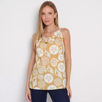 Lança Perfume - Regata Arabescos. - Bege & Off White.