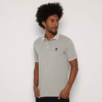 AD - Polo AD Com Bordado | Cinza Claro