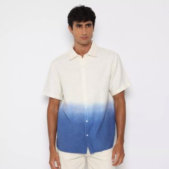 Iódice - Camisa Degradê | Branca & Azul Escuro