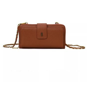 Carteira Texturizada Santa Lolla com Alça - Marrom